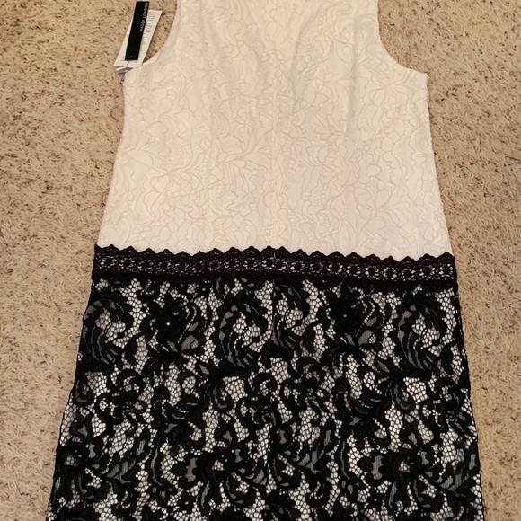 Black Ivory Lace Shift Dress Wedding Shower - Picture 6 of 6